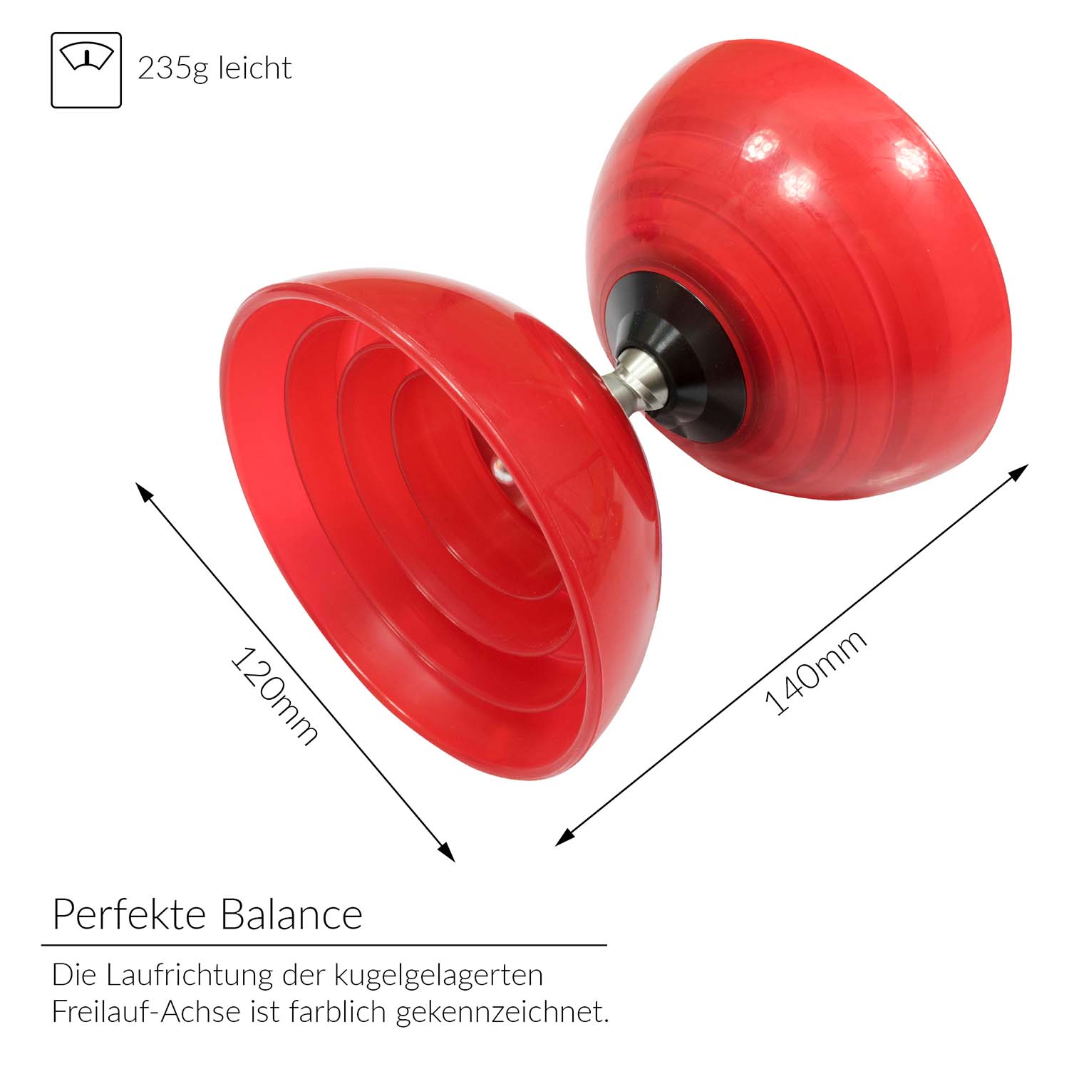 Henrys - Diabolo Set Beach Diabolo Rot Größenangabe 001 Henrys - Diabolo Set Beach Diabolo Rot Größenangabe 001