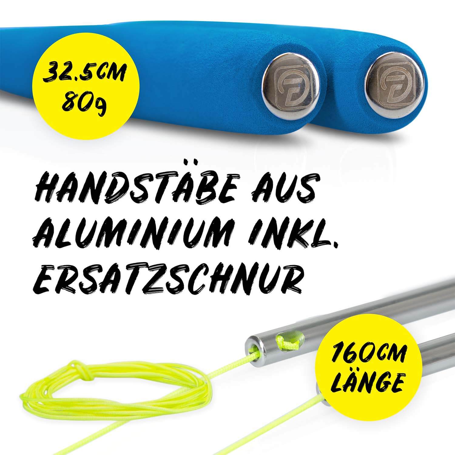 Diabolo Freizeitsport - Diabolo Handsticks Blau Aus Aluminium mit Ersatzschnur Diabolo Freizeitsport - Diabolo Handsticks Blau Aus Aluminium mit Ersatzschnur