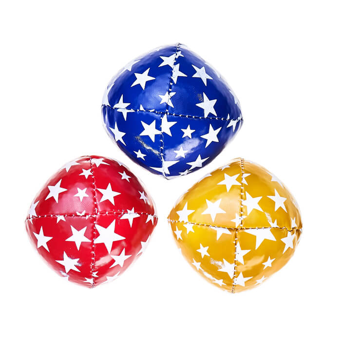 Acrobat - Beanbag Jonglier Ball Set in 55mm Durchmesser mit Sternen Als Pyramide Angeordnet