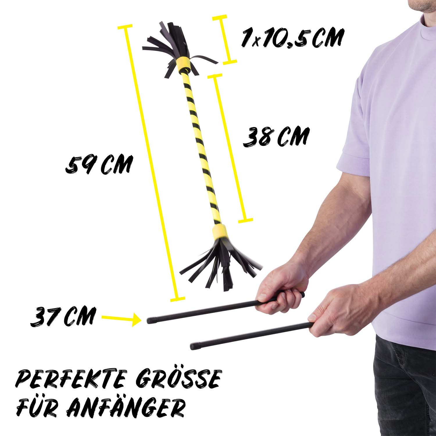 Diabolo Freizeitsport - Flowerstick Basic Gelb Vermessungen 001 Diabolo Freizeitsport - Flowerstick Basic Gelb Vermessungen 001