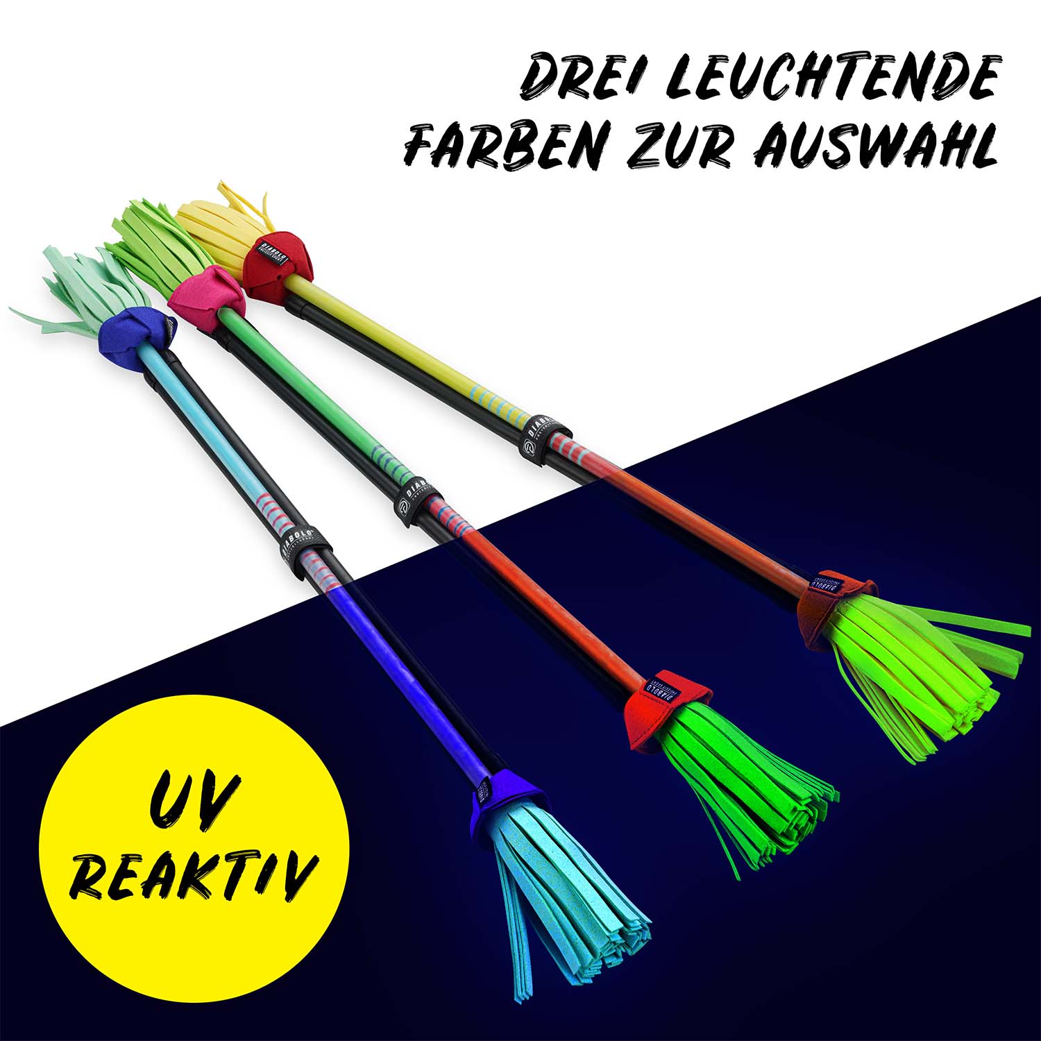 Diabolo Freizeitsport - Flowerstick Pro Farbvarianten Uv 001