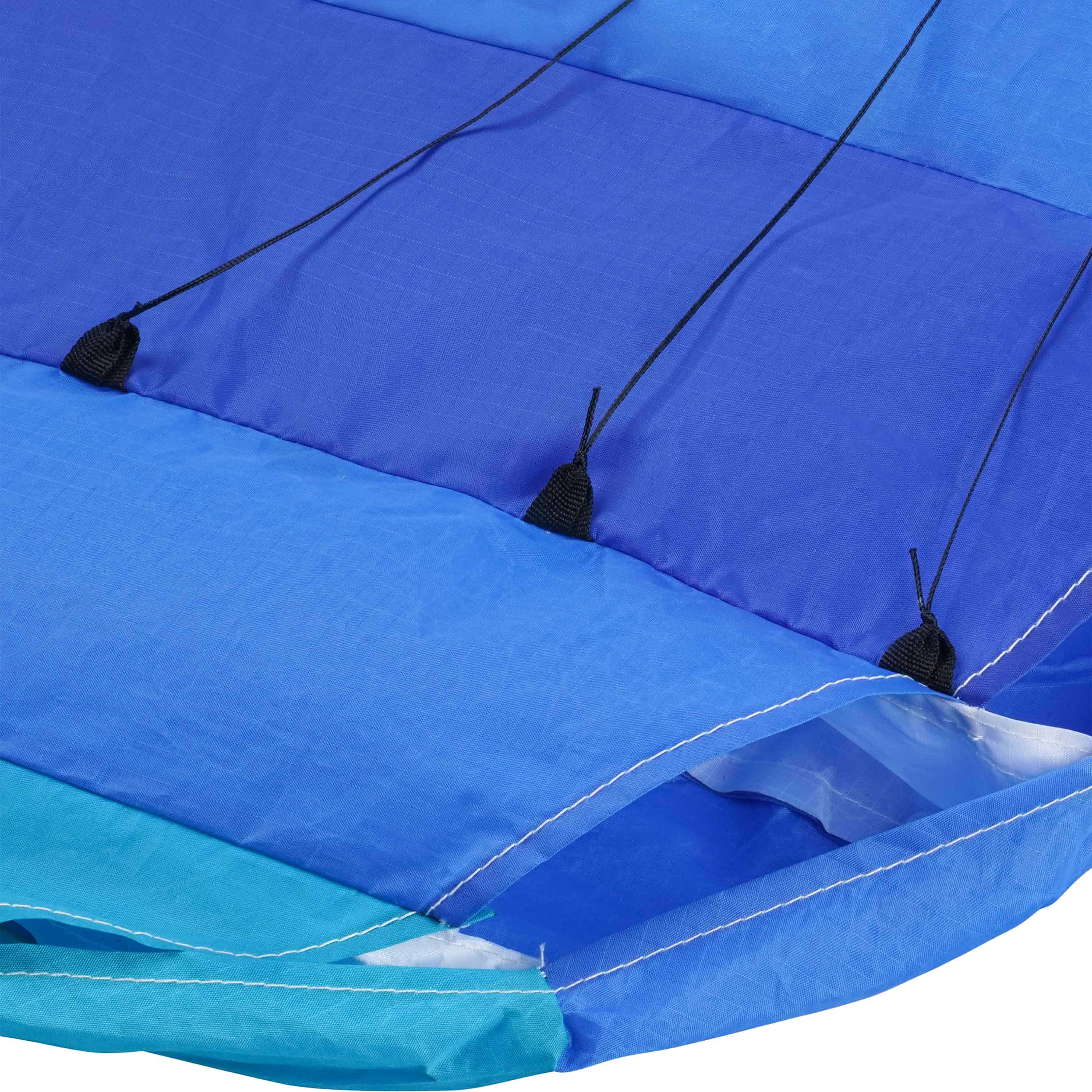 Stabile Lenkmatte in Blau-Türkis von Hamburger Wolkenstürmer Firma Stabiler Drachenstoff bei Lenkmatte Paraflex Basic Blau-Türkis im Detail
