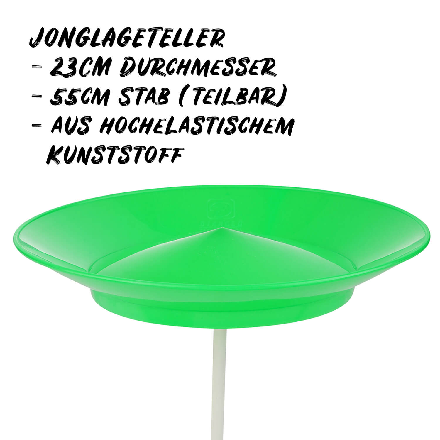 Diabolo Freizeitsport Jongliertellerset grün mit 55cm Stab Diabolo Freizeitsport Jongliertellerset grün für Anfänger kaufen!