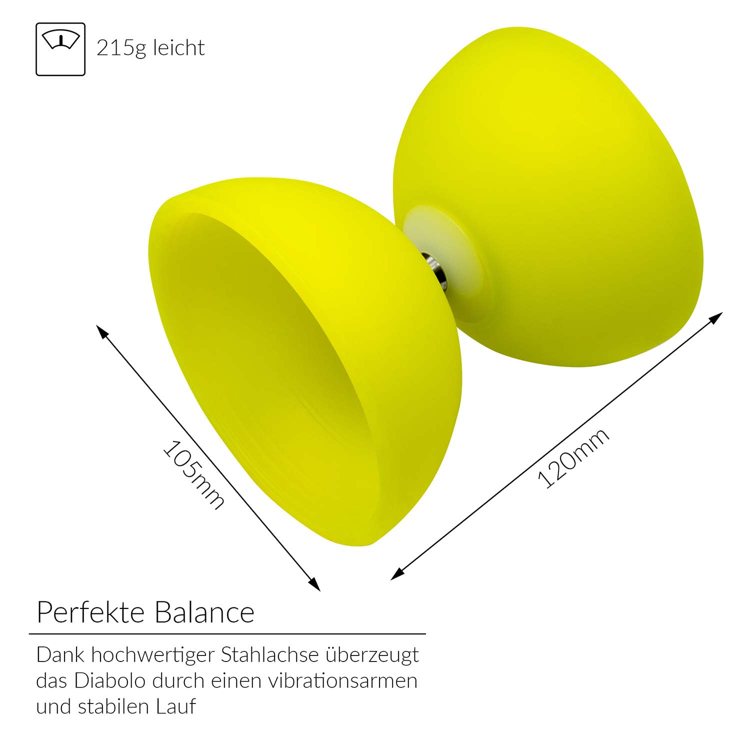Diabolo Freizeitsport - Play Diabolo Set Comet Diabolo Neongelb 002 Diabolo Freizeitsport - Play Diabolo Set Comet Diabolo Neongelb 002