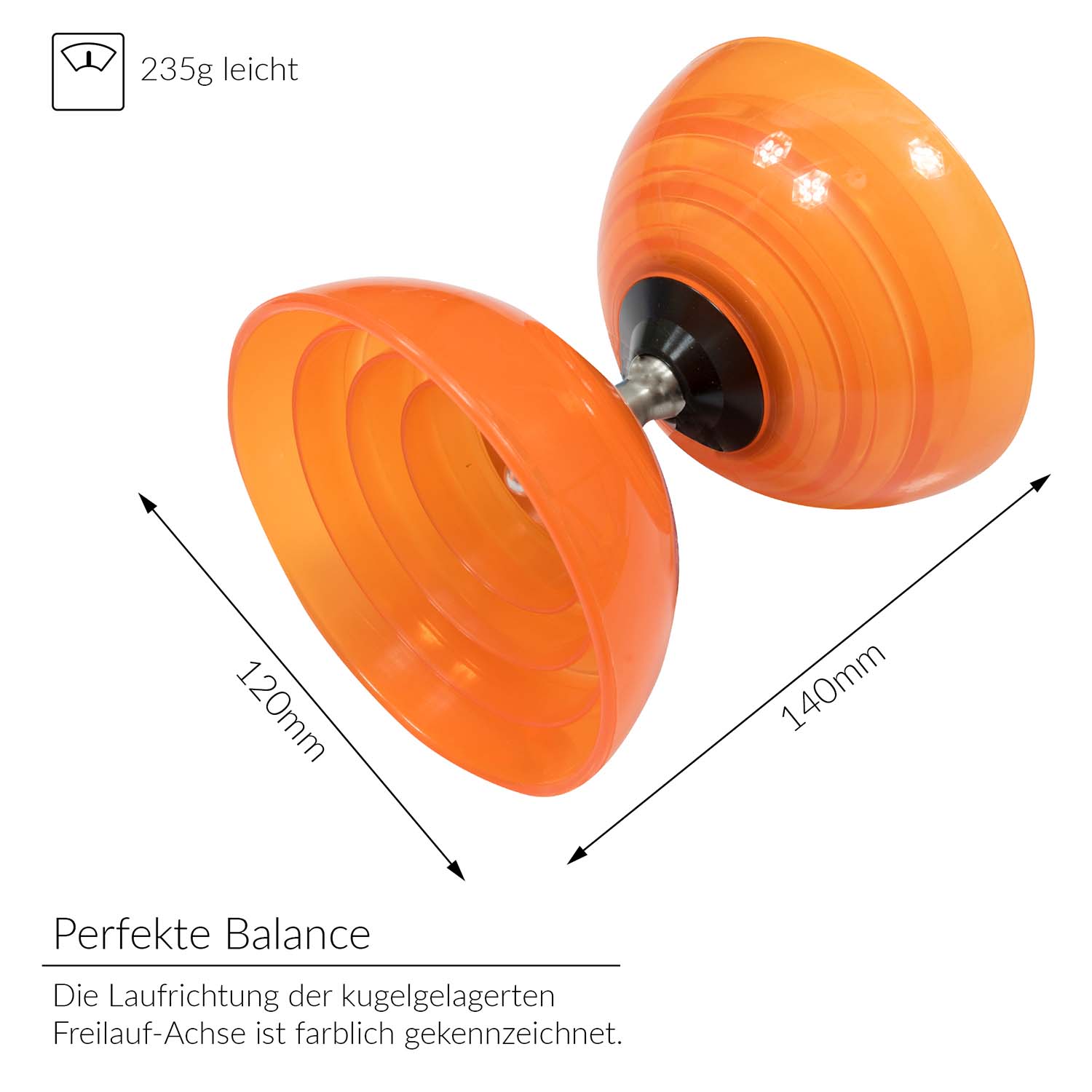 Henrys - Diabolo Set Beach Diabolo Orange Größenangabe 001 Henrys - Diabolo Set Beach Diabolo Orange Größenangabe 001