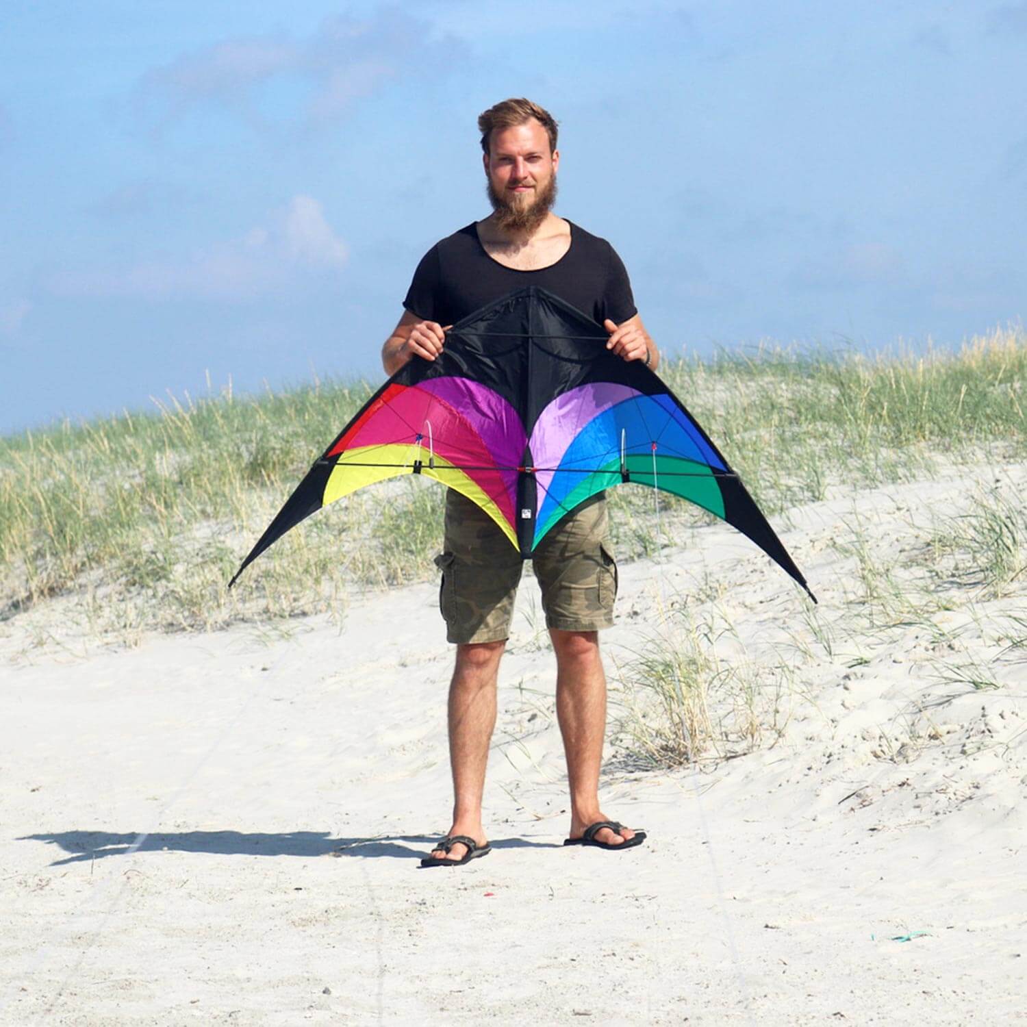 Wolkenstürmer - Lenkdrachen Flip Regenbogen Strand Wolkenstürmer - Lenkdrachen Flip Regenbogen Strand