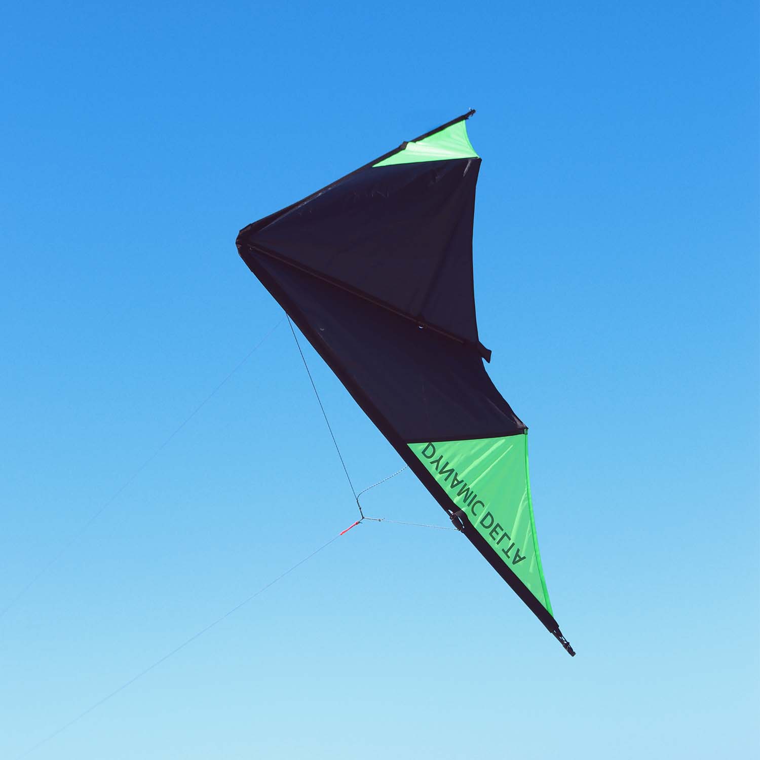 Wolkenstürmer - Lenkdrachen Dynamic Delta Neongrün Flugbild Rückseite Wolkenstürmer - Lenkdrachen Dynamic Delta Neongrün Flugbild Rückseite