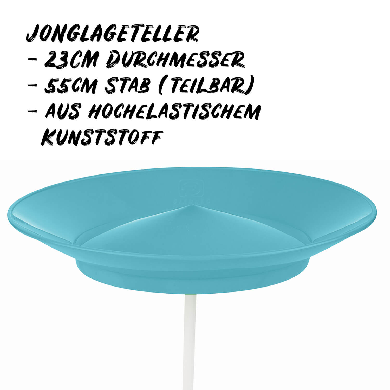 Diabolo Freizeitsport Jongliertellerset türkis mit 55cm Stab Diabolo Freizeitsport Jongliertellerset türkis für Anfänger kaufen!