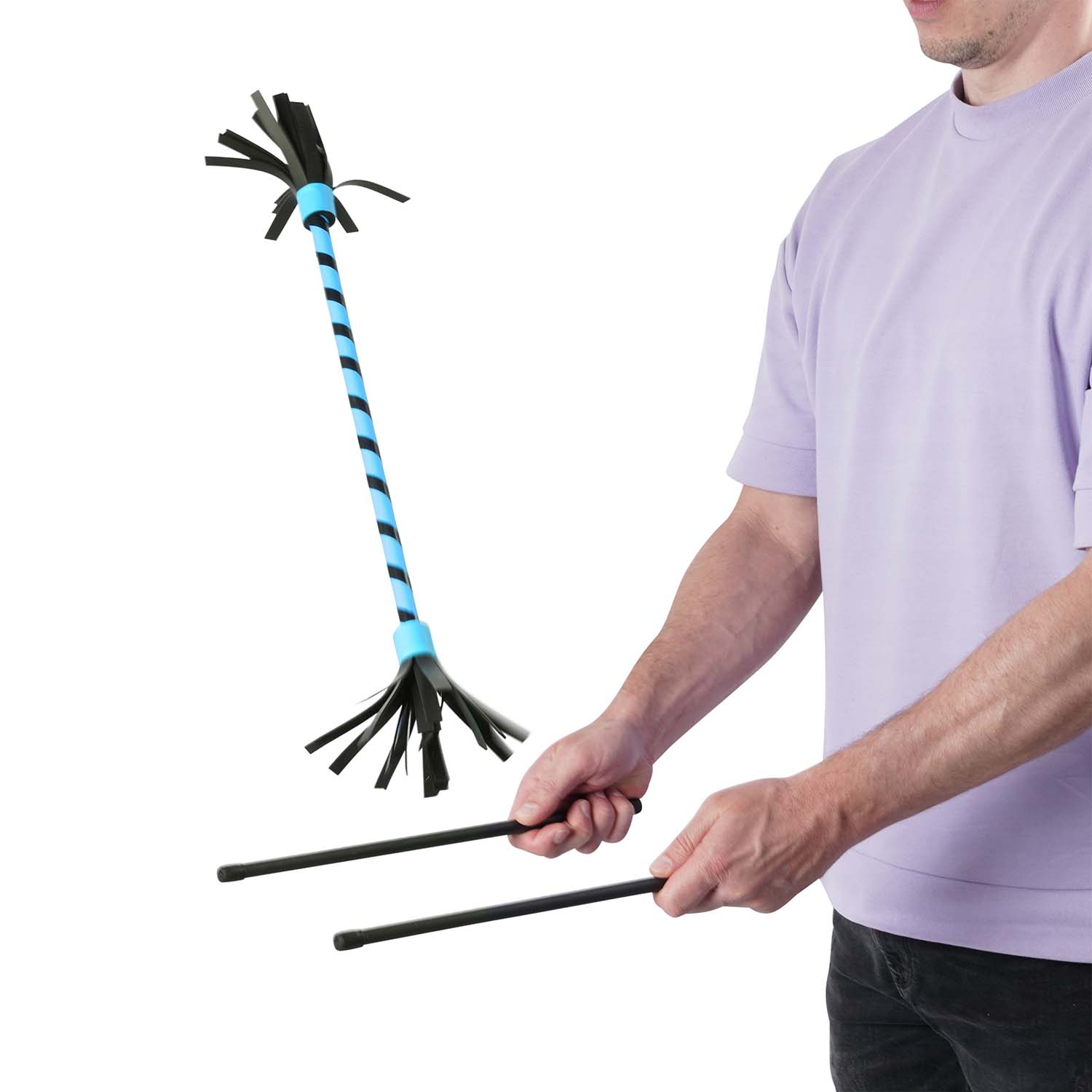 Diabolo Freizeitsport - Flowerstick Basic Blau Spielbild 001 Diabolo Freizeitsport - Flowerstick Basic Blau Spielbild 001