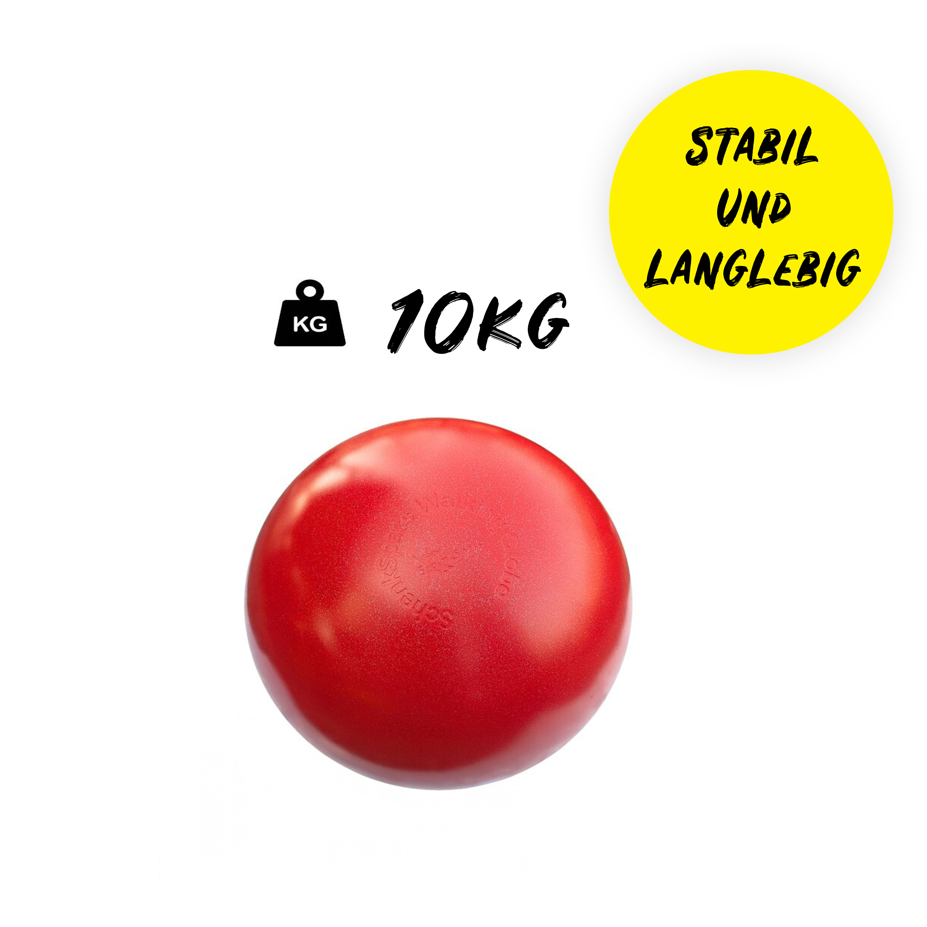 Balancekugel in Rot für Kinder und Erwachsene bei Diabolo Freizeitsport online bestellen! Laufkugel in Rot mit 10kg Gewicht auf weißem Hintergrund