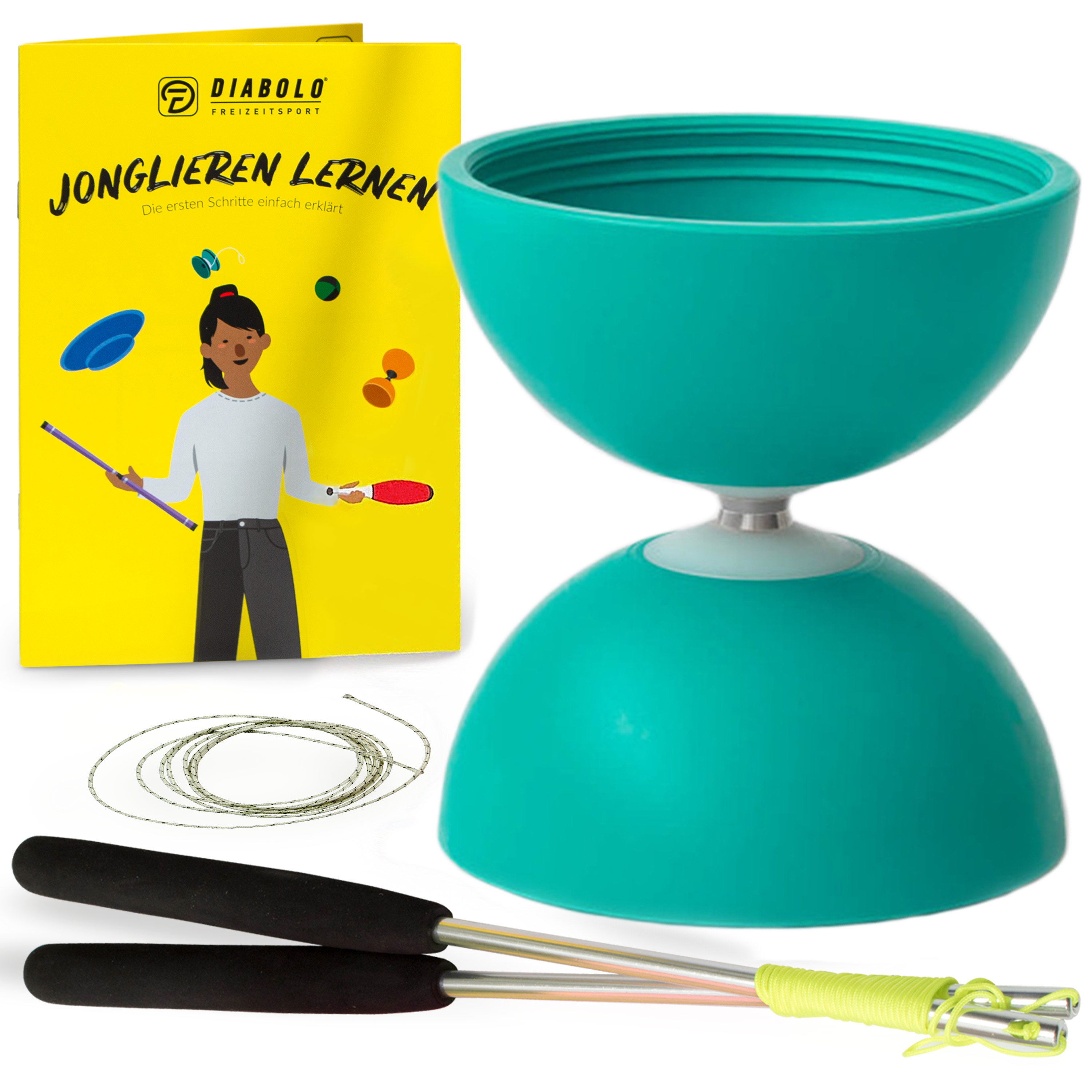 Diabolo Freizeitsport - Play Diabolo Set Comet Diabolo Türkis 001 Diabolo Freizeitsport - Play Diabolo Set Comet Diabolo Türkis 001