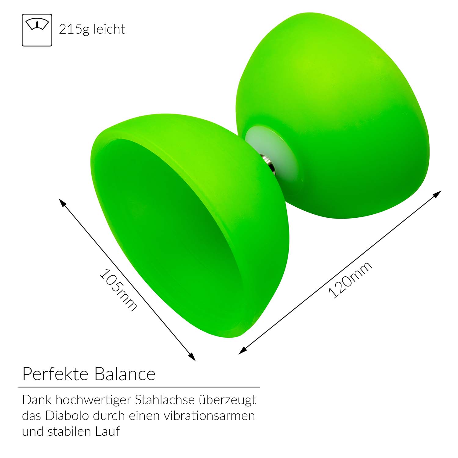 Diabolo Freizeitsport - Play Diabolo Set Comet Diabolo Neongruen 002 Diabolo Freizeitsport - Play Diabolo Set Comet Diabolo Neongruen 002