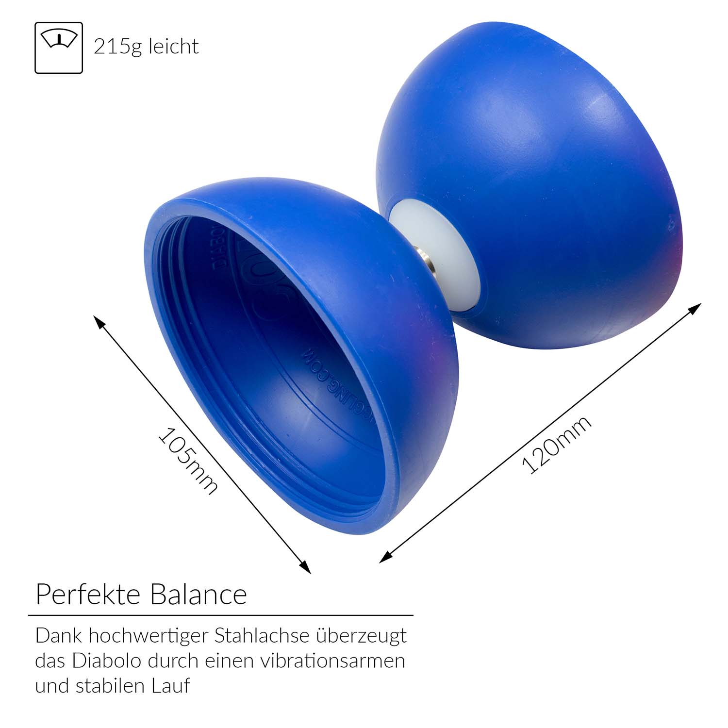 Diabolo Freizeitsport - Play Diabolo Set Comet Diabolo Blau 002 Diabolo Freizeitsport - Play Diabolo Set Comet Diabolo Blau 002