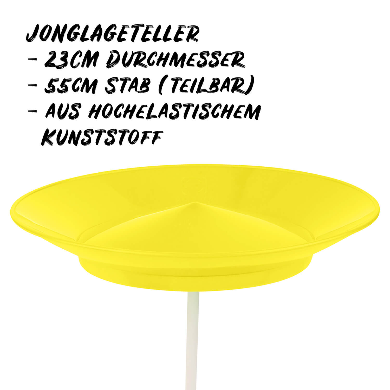 Diabolo Freizeitsport Jongliertellerset gelb mit 55cm Stab Diabolo Freizeitsport Jongliertellerset gelb für Anfänger kaufen!