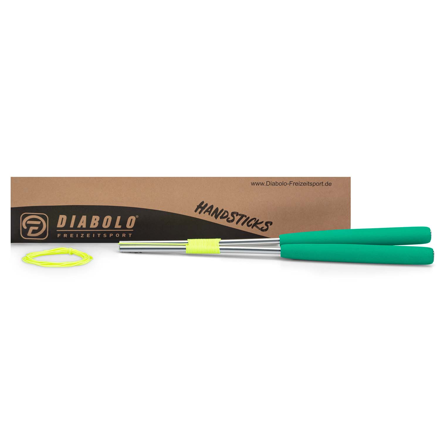 Diabolo Freizeitsport - Diabolo Handsticks Grün mit Verpackung Diabolo Freizeitsport - Diabolo Handsticks Grün mit Verpackung