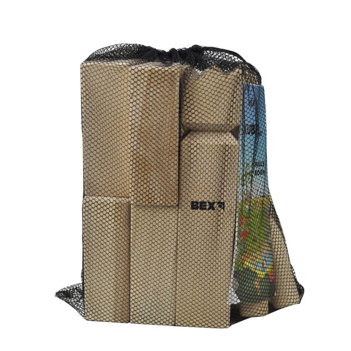 BEX - Wikingerschachspiel Kubb Basic in Netzverpackung Praktisch verpacktes Strand- und Gartenspiel Kubb Basic kaufen!