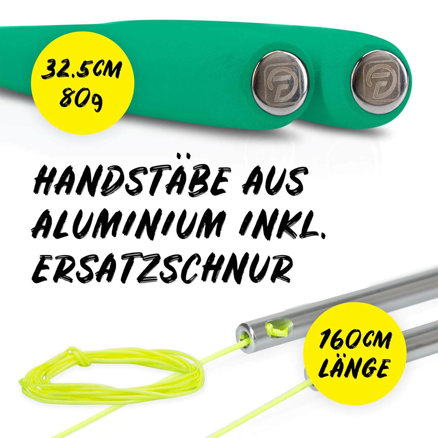 Diabolo Freizeitsport - Diabolo Handsticks Grün Aus Aluminium mit Ersatzschnur Diabolo Freizeitsport - Diabolo Handsticks Grün Aus Aluminium mit Ersatzschnur