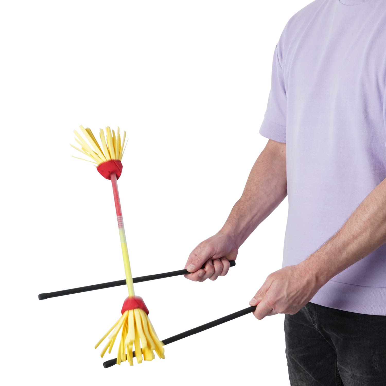 Diabolo Freizeitsport - Flower Sticks Pro Short Festival Gelb Rot