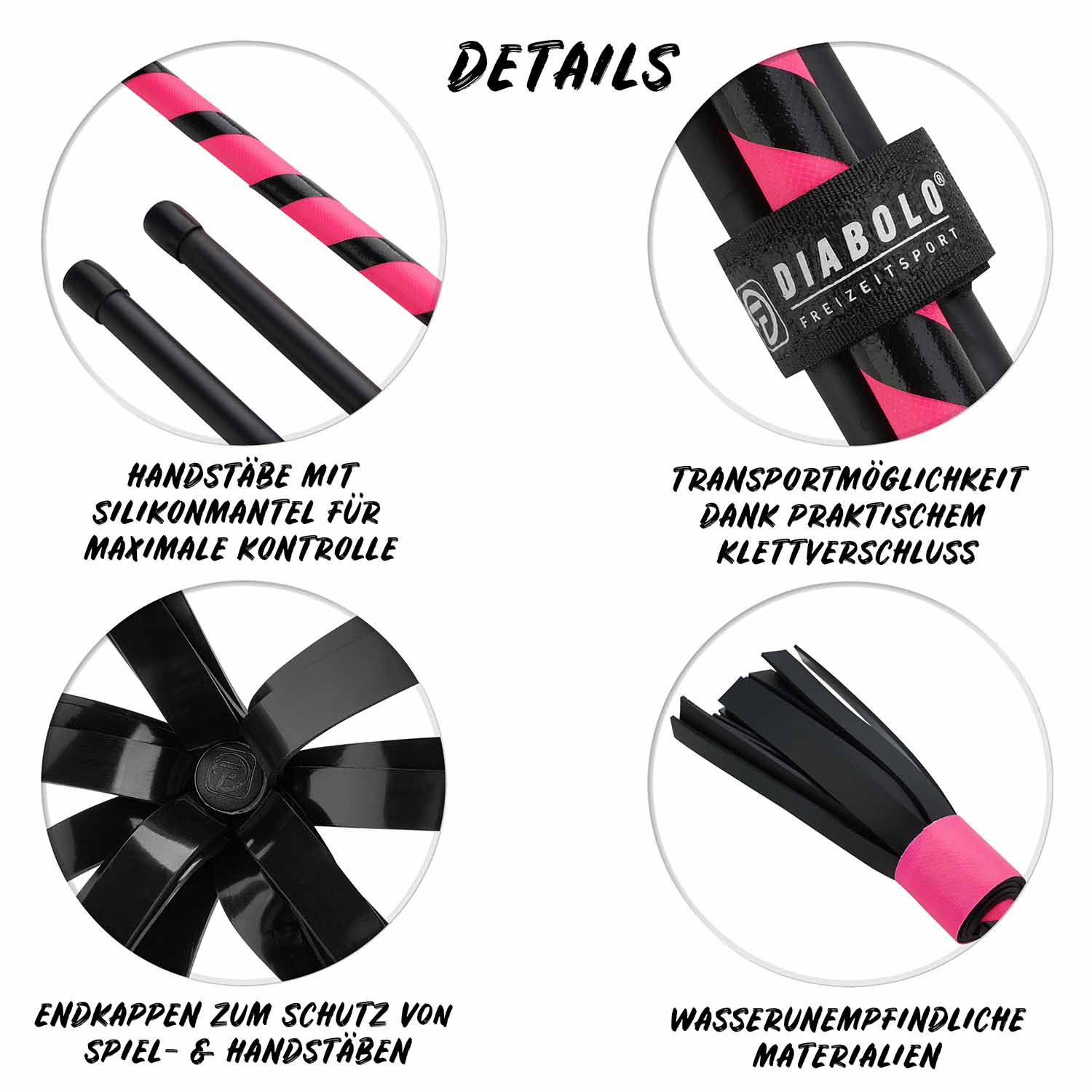 Diabolo Freizeitsport - Flowerstick Basic Pink Detailübersicht 001 Diabolo Freizeitsport - Flowerstick Basic Pink Detailübersicht 001