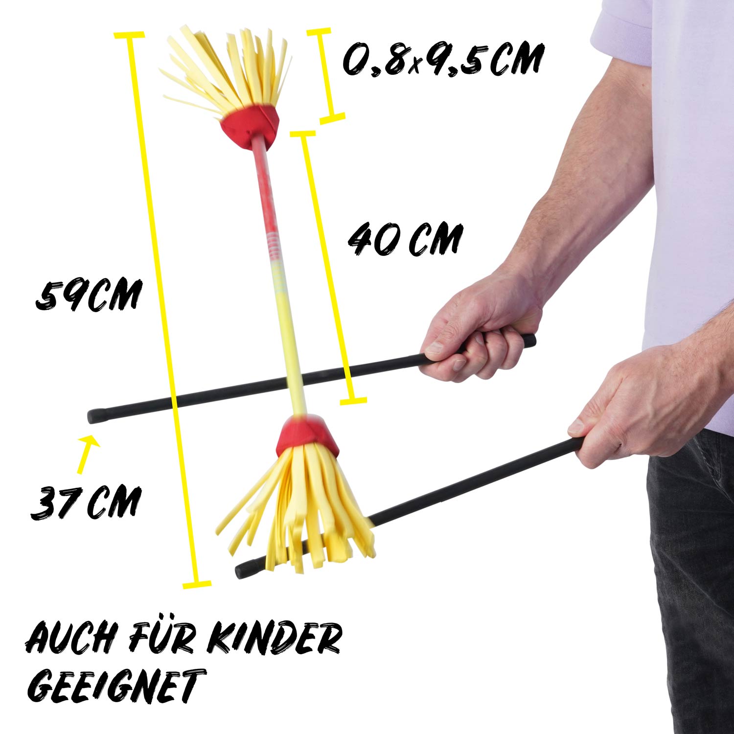 Diabolo Freizeitsport - Flower Sticks Pro Short Festival Gelb Rot A Neu