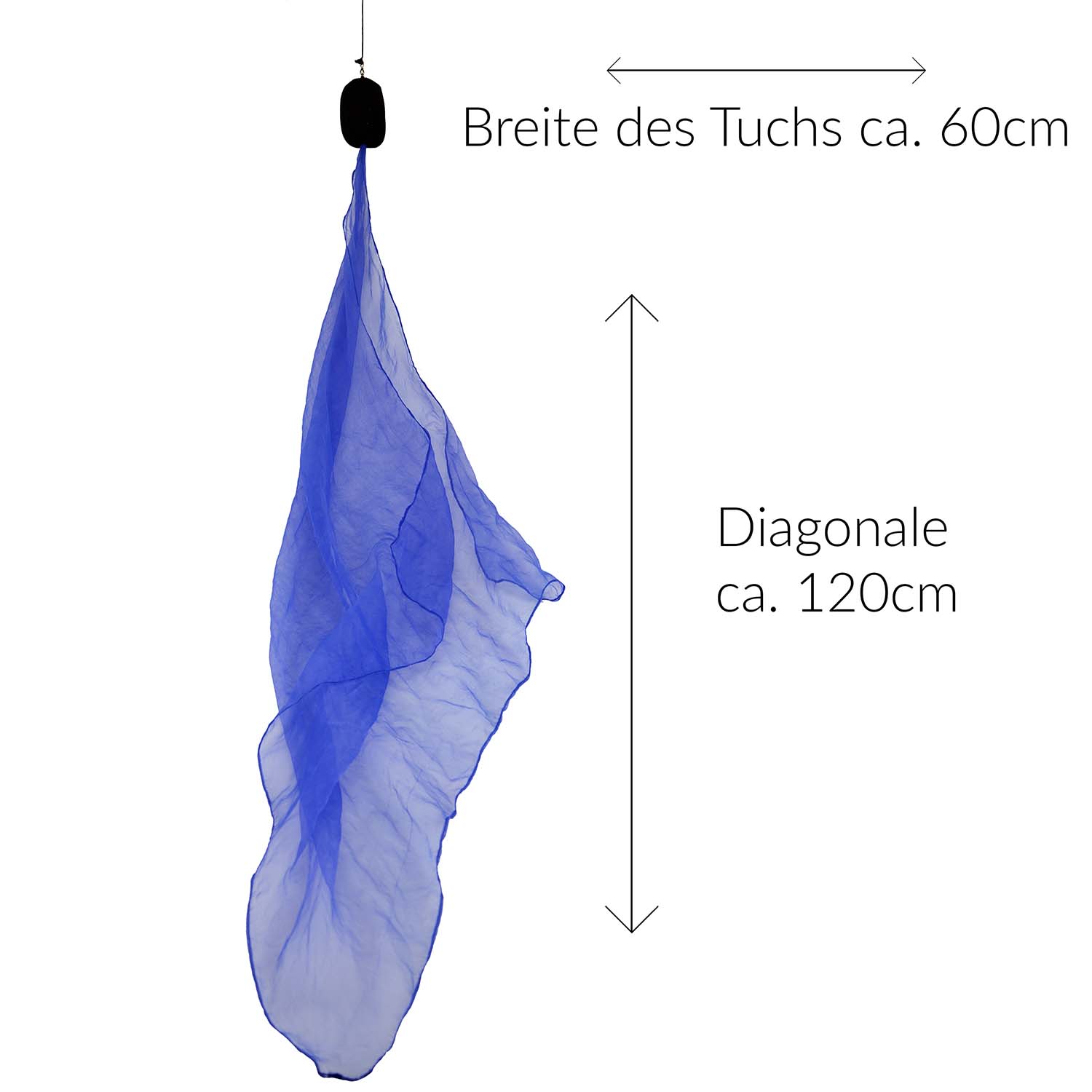 Paire De Poi Lumineux UV Bleu 60 Cm – Ailes D'Ange Spiral Soft Poi Glow – Idéal Débutants & Pros Avec Sac De Transport